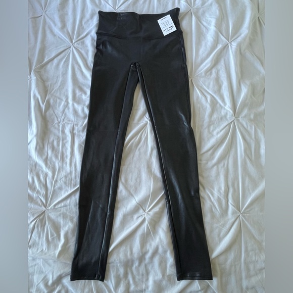 NWT Spanx Black Faux Leather Leggings  SIZE SMALL - Picture 4 of 10